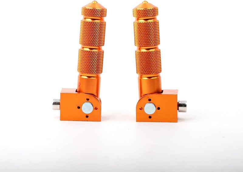 Minho Orange CNC Folding Motorcycle Bicycle Foot Pegs M8 Rear Footrest Peg Footpeg For Mini Bike Parts Honda Grom MSX125 M10 Install Hole - Image 4